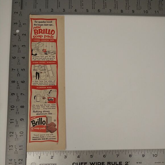 1958 Brillo Soap Pads Red House Cleaning Cartoon Original Retro Vtg Print Ad - Picture 3 of 7
